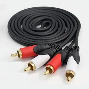 FOR Gold-Plated 2 RCA Male to 2 RCA Male Stereo Audio Cable for Home Theater, HDTV, Gaming Consoles, Hi-Fi Systems (6Ft/1.8M) FOR Gold-Plated 2 RCA Male to 2 RCA Male Stereo Audio Cable for Home Theater, HDTV, Gaming Consoles, Hi-Fi Systems (6Ft/1.8M)