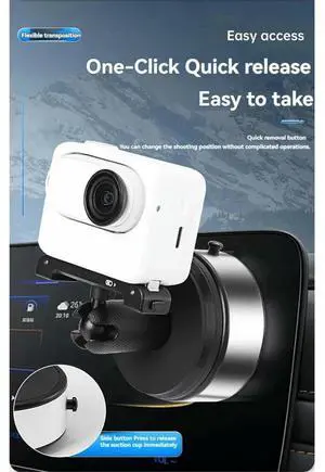 Aomoproing Magnetic Vacuum Cup Bracket For Pocket 3 For GO 3 / 3S /Gopro Vehicle Bracket Sports Camera Accessories