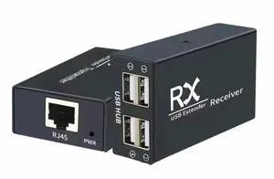 Aomoproing 120M USB Extender 4 Port USB1.1 Hub Extender over RJ45 Ethernet USB UTP Extension Transmitter Receiver-US Plug Aomoproing 120M USB Extender 4 Port USB1.1 Hub Extender over RJ45 Ethernet USB UTP Extension Transmitter Receiver-US Plug