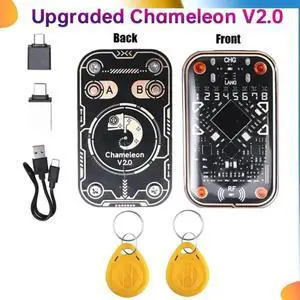 Aomoproing Chameleon Ultra V2.0 Card Emulator+2X5200 Keychain RFID Chip Reader 125K 13.56M Card Decode NFC Duplicator