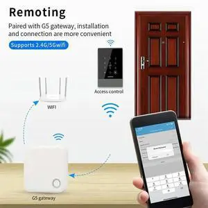 Aomoproing 2.4G+5G TTLOCK WIFI Gateway G5 Bluetooth Mesh Door Lock Gateway G5 For Tthotel TTLOCK APP Hotel Lock Hub
