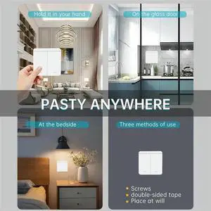 Aomoproing 4PCS Wireless Light Wall Switch RF 433Mhz Relay Receiver With 2X 2Gang Panel Switch LED Remote Control For LED Lam