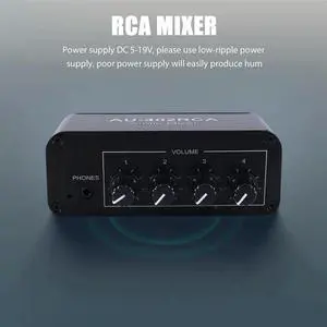 Aomoproing Multi-Source RCA Mixer Stereo Audio Reverberator 4 Input 2 Output Audio Switch Switcher Driver Headphone Volume Control Aomoproing Multi-Source RCA Mixer Stereo Audio Reverberator 4 Input 2 Output Audio Switch Switcher Driver Headphone Volume Control