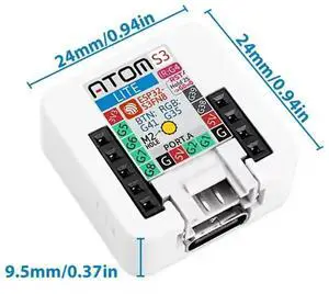 Aomoproing ATOMS3 Lite ESP32S3 Development Kit Iot, AI Integration, Wireless Programming For Learning And Prototyping