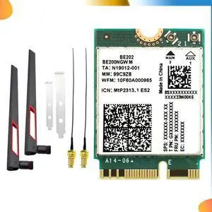 Aomoproing BE202 7 Card +2X10db Antenna 2.4/5/6G Tri-Band 5374M Gigabit Card Bluetooth 5.4