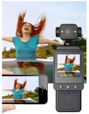 Aomoproing Anti-Shake 1080P Handheld Pocket Camera Mini Portable 180° Rotating Wearable Wifi Sports Camera Cycling Recorder Aomoproing Anti-Shake 1080P Handheld Pocket Camera Mini Portable 180° Rotating Wearable Wifi Sports Camera Cycling Recorder