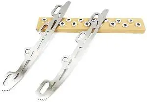 Aomoproing Ice Skating Blade Stainless Steel Inline Figure Skate with Knife Tooth for Adult Kid Roller Skates Shoes 326Mm Rich