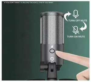 Aomoproing For PC, PS4/5 Compatible USB Gaming Microphone Kit-Condenser Cardioid Mic Set With RGB Light,For Streaming