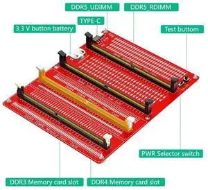 Aomoproing 3 In 1 Combo DDR3/4/5 RDIMM/UDIMM Memory Tester, Desktop Computer DDR3/4/5 Memory Test Card With LED Indicator Aomoproing 3 In 1 Combo DDR3/4/5 RDIMM/UDIMM Memory Tester, Desktop Computer DDR3/4/5 Memory Test Card With LED Indicator