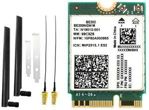 Aomoproing BE202 7 Card +2X8db Antenna 2.4/5/6G Tri-Band 5374M Gigabit Card Bluetooth 5.4