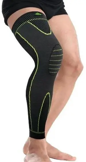 Aomoproing Sports Knee Pads, Lengthen Leg Sleeve, Non - slip Bandage, Compression Leg Warmer, Unisex, 1pair Stripe Fitness