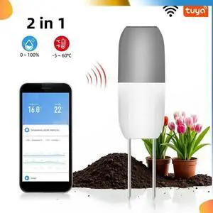 Aomoproing Tuya Soil Meter Temperature And Humidity Soil Detector APP Remote For Garden Home Farms
