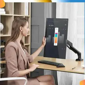 Aomoproing F80 Desktop Spring Monitor Arm 17-32" LCD LED Monitor Holder Mount Arm Full Motion Display Stand Loading 2-9 Kgs A