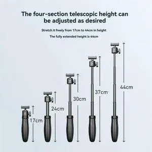 Aomoproing Portable Selfie Stick Tripod For OSMO 360/Action5/4 17-44CM Freely Extendable 360 ° Rotation For Video Record Live