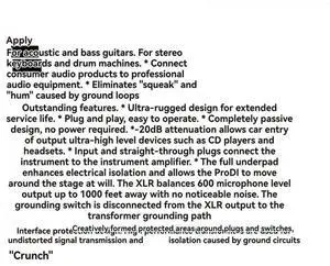Aomoproing PRO D1 Audio Isolator Audio Current Noise Eliminator Bass Guitar DI Box Instrument Sensor Aomoproing PRO D1 Audio Isolator Audio Current Noise Eliminator Bass Guitar DI Box Instrument Sensor