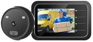 Aomoproing Video Peephole Doorbell Camera Video-eye Auto Record Electronic Ring Night View Digital Door Viewer Entry Home Security