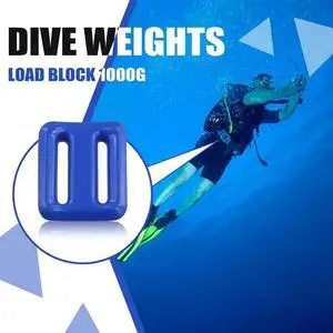 Aomoproing Dive Weights for Scuba Diving Weight Belt Coated Lead Diving Weights Coated Dive Weights, Dive Belt Weights 1000g Blue Rich