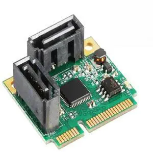 FOR 2 Ports SATA 6G mini PCI Express Controller Card mini PCI-e to SATA III 3.0 converter half-size to full-size bracket SATA3.0