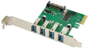 FOR PCI-E To 4 Port USB3.0 Expansion Card Super Speed USB3.0 Host Control Expansion Card chipset vl805 chip sata power supply