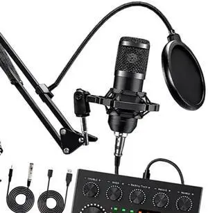 Aomoproing BM800 V8s Equipment Professional Audio Condenser Mic With Built-In Sound Card For Karaoke And Podcast Recording Aomoproing BM800 V8s Equipment Professional Audio Condenser Mic With Built-In Sound Card For Karaoke And Podcast Recording