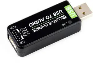 USB Sound Card for Raspberry Pi/Jetson Nano USB Audio Module External Audio Converter Recording and Playback Support Stereo Codec Onboard Microphone and Speaker Header No Driver Required