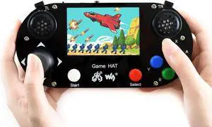 Game HAT, Compatible with Raspberry Pi 4B/3B/3B+/Zero/Zero W/Zero WH, Retro Gaming Console wth 3.5inch IPS Screen, Joystick, and Buttons, 480×320, Onboard Speaker and Earphone Jack