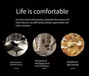 Aomoproing Digital Safe Box Safety Cash Safe Electronic Cabinet Safes Cash Box Wall Safe Money Box Wall Mounted Foroffice Hotel