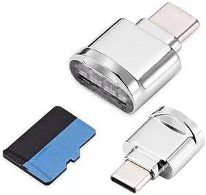 2pcs USB Type C USB-C to Micro SD SDXC TF Card Reader Adapter for Laptop Cell Phone (2pcs/Set)