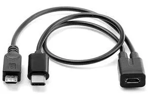 Micro USB Y Splitter Cable,Micro USB 1 to 2 USB C/Micro USB Charging Extension Cable Supports Charging Two Devices at The Same Time Micro USB Y Splitter Cable,Micro USB 1 to 2 USB C/Micro USB Charging Extension Cable Supports Charging Two Devices at The Same Time