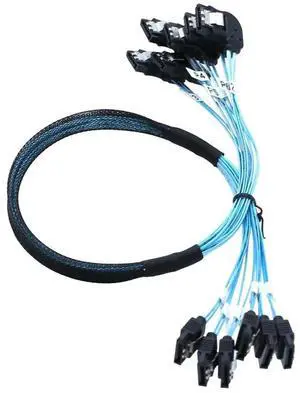 FOR SAS 4.0 6SATA to 6SATA 7PIN Female Left Angle Cable for SSD and Hard Drive Con tions