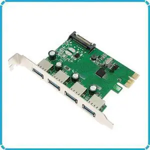 FOR 4 Port PCI-E To USB3.0 Hot Swap Plug and Play Converter Card PCI-E 2.0 standard Chipset PCIE Expansion Card