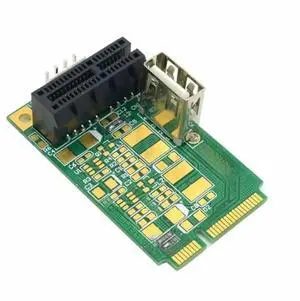 FOR Mini PCI-E to PCI-E x1 pci Express 1X Extension Cord mini pcie to pcie Adapter Card with USB 2.0 Card
