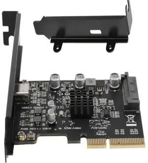 FOR USB PCIE Card Type C PCI-Express 4X to USB 3.2 Gen 2X2 (20Gbps) ASM3242 Chipset for 8/10/