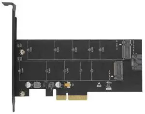 FOR M.2 NVMe SSD NGFF TO PCI-E X4 adapter M Key B KEY Dual interface card PCI Express3.0 Dual voltage 12v+3.3v SATA3