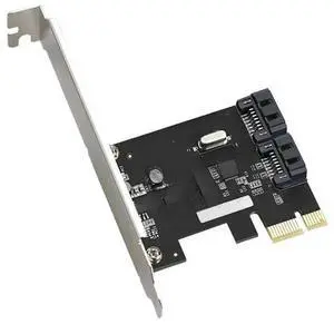 FOR PCI-E Express SATA2 SATA2.0 3Gb/s 2 Port SATA II Expansion Card JMB362 Chipset Low Profile Bracket