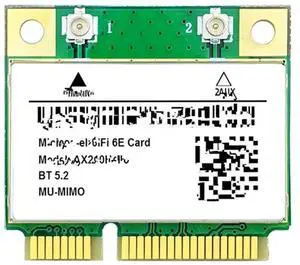FOR AX210HMW WiFi Card WiFi 6E Mini PCI-E AX210 802.11Ax/Ac 2.4G/5G//6G BT5.2 Adapter for Laptop
