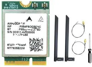 FOR MT7925 WIFI 7 Card+2x s 5400Mbps M.2 Triple Band 2.4G/5G/6G BT5.3 WiFi Card Adapter for Win10/Win11