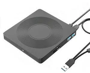 FOR 6 In1 External CD/DVD Drive USB3.0 Type C CD DVD RW VCD Optical Drive with SD TF Card Reader DVD Burner for PC Laptop