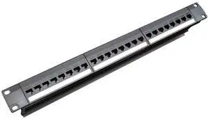 FOR 19Inch 1U Cabinet Rack Pass-Through 24 Port CAT6 Patch Panel RJ45 contact port(RJ45 contact port) Modular Frame