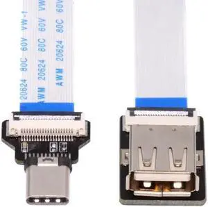 Aomoproing OTG USB-C Type-C Male Host to USB 2.0 Type-A Female Target Data Flat Slim FPC Cable 13cm for FPV Disk Phone Laptop Aomoproing OTG USB-C Type-C Male Host to USB 2.0 Type-A Female Target Data Flat Slim FPC Cable 13cm for FPV Disk Phone Laptop