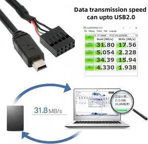 Aomoproing USB 2.0 Motherboard 9pin 10pin Header to Mini USB 5Pin Cable 50cm for Mini Monitor Sensor Panel Camera Aomoproing USB 2.0 Motherboard 9pin 10pin Header to Mini USB 5Pin Cable 50cm for Mini Monitor Sensor Panel Camera