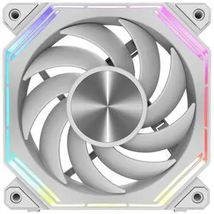 darkFlash INF34, Single 120mm ARGB PWM DaisyChain Case Reverse Fans, Fluid Dynamic Bearing, Magnetic Ring Design, Up to 2000RPM,White