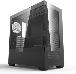 darkFlash DS900 Air, ATX Mid-Tower Gaming PC Case, Dual Tempered Glass, Mesh Front Panel, Type-C Port, Supports 360mm Liquid Cooling,Black