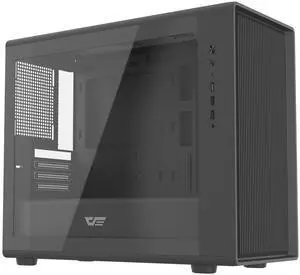 darkFlash BD460M, Micro-ATX PC Case, High Airflow Mesh Front Panel, Tempered Glass Side Panel, Supports 240mm Water Cooling Radiator, Type-C Port,Black