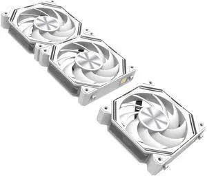 darkFlash INF34R 120mm Reverse Blade PWM ARGB Case Fans 3-Pack - Infinity Mirror Dual-Sided Lighting - Hydro Bearing - Daisy Chain Connection (White) darkFlash INF34R 120mm Reverse Blade PWM ARGB Case Fans 3-Pack - Infinity Mirror Dual-Sided Lighting - Hydro Bearing - Daisy Chain Connection (White)