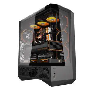 darkFlash DY460 ATX Gaming PC Case, Dual Chamber Design, 330° Panoramic Tempered Glass, 4× ARGB Fans Included, Back Connect Motherboard Ready, 360mm Radiator, 400mm GPU Support, USB-C, Black darkFlash DY460 ATX Gaming PC Case, Dual Chamber Design, 330° Panoramic Tempered Glass, 4× ARGB Fans Included, Back Connect Motherboard Ready, 360mm Radiator, 400mm GPU Support, USB-C, Black
