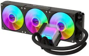 darkFlash CB360 360mm AIO Liquid CPU Cooler, ARGB Infinity Lighting Pump Head, 3x120mm PWM Fans, Pure Copper Cold Plate, 300W TDP Cooling, Intel LGA1851/1700 & AMD AM5 Compatible, Black darkFlash CB360 360mm AIO Liquid CPU Cooler, ARGB Infinity Lighting Pump Head, 3x120mm PWM Fans, Pure Copper Cold Plate, 300W TDP Cooling, Intel LGA1851/1700 & AMD AM5 Compatible, Black