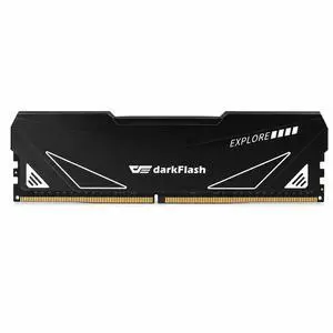 darkFlash Explore 8GB DDR4 3600MHz RGB Desktop Memory, CL18, XMP 2.0, 288-Pin UDIMM, Black darkFlash Explore 8GB DDR4 3600MHz RGB Desktop Memory, CL18, XMP 2.0, 288-Pin UDIMM, Black