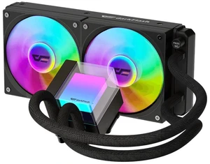 darkFlash CUBE CB240 240mm AIO Liquid CPU Cooler, ARGB Pump Head, 2x120mm PWM Fans, 280W TDP Cooling, Pure Copper Cold Plate, Intel LGA1851/1700 & AMD AM5 Compatible, Black darkFlash CUBE CB240 240mm AIO Liquid CPU Cooler, ARGB Pump Head, 2x120mm PWM Fans, 280W TDP Cooling, Pure Copper Cold Plate, Intel LGA1851/1700 & AMD AM5 Compatible, Black