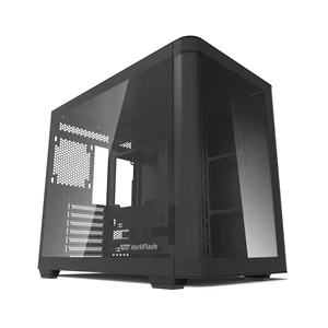 darkFlash DPW90 ATX Gaming PC Case, Dual Tempered Glass, High Airflow, Back Connect Motherboard Support, 445mm GPU, 360mm Radiator, 10-Fan Support, USB-C, Black darkFlash DPW90 ATX Gaming PC Case, Dual Tempered Glass, High Airflow, Back Connect Motherboard Support, 445mm GPU, 360mm Radiator, 10-Fan Support, USB-C, Black